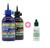 KIT - 2 Tintas 250ML + 30ML p/ Marcador de Quadro Branco Azul &amp; Preto + 30 ML Preto