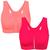 Kit 2 Tops Fitness Wolfox Com Zíper E Bojo Removível Feminino Pink, Rosa