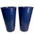 Kit 2 Vasos 60cm Altos de Polietileno Liso com Brilho para Flores E Plantas Azul