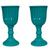 Kit 2 Vasos Dubai Grande 40 CM Altura Decoração Mesa Luxo Azul Tiffany