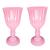 Kit 2 Vasos Dubai Grande 40 CM Altura Decoração Mesa Luxo Rosa Candy
