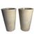 Kit 2 Vasos Lisos Com Brilho Decorativo De Polietileno Para Plantas E Flores  Bege