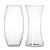 Kit 2 vasos mini conjunto romeu e julieta pequeno vidro 20cm decoração Transparente