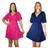 Kit 2 Vestidos 4 em 1 Diversas Cores Premium Moda Casual Gestante Amamentar Amamentação Pink, Azul