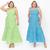 Kit 2 Vestidos Longos Plus Size Versátil Casual Com Alça Multiuso Azul xadrez, Verde xadrez