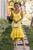 Kit 2 Vestidos tubinho com babados Preto, Amarelo