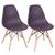 KIT - 2 x cadeiras Charles Eames Eiffel DSW - Base de madeira clara Vinho