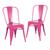 KIT - 2 x cadeiras Iron Tolix - Design Industrial - Aço - Vintage Rosa, Pink