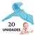 Kit 20 Cabide Para Bebê Infantil Coloridos Menina Menino Plástico Acrílico Resistente Azul