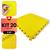 Kit 20 Placas Tapete Infantil EVA Estilo Piso Tatame 50x50cm 10mm (5 m²) Emborrachado Crianças Bebes Exercícios c/ Encaixe + Bordas Acabamento Amarelo