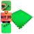 Kit 20 Placas Tapete Infantil EVA Estilo Piso Tatame 50x50cm 10mm (5 m²) Emborrachado Crianças Bebes Exercícios c/ Encaixe + Bordas Acabamento Verde bandeira