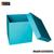 Kit 25 Caixa Quadrada Tampa Sapato 8x8x5 Mdf Madeira Pintado AZUL BEBÊ