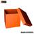 Kit 25 Caixa Quadrada Tampa Sapato 8x8x5 Mdf Madeira Pintado LARANJA