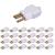 Kit 25 Plug Macho 20A 2P+T 250V Pino Prensa Ilumi Branco