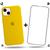 Kit 2em1 Capa + Película 3D Para iPhone 13 - Case Silicone Aveludada + Película Vidro 3D Full Cover Amarelo