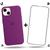 Kit 2em1 Capa + Película 3D Para iPhone 13 - Case Silicone Aveludada + Película Vidro 3D Full Cover Violeta