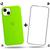 Kit 2em1 Capa + Película 3D Para iPhone 13 - Case Silicone Aveludada + Película Vidro 3D Full Cover Verde-neon