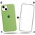 Kit 2em1 Capa + Película 3D Para iPhone 13 - Case Silicone Aveludada + Película Vidro 3D Full Cover Verde-abacate