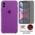 Kit 2em1 Capa + Película Para iPhone X / XS - Case Silicone Aveludada + Película Privacidade 3D 5D Violeta