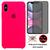 Kit 2em1 Capa + Película Para iPhone X / XS - Case Silicone Aveludada + Película Privacidade 3D 5D Rosa-pink