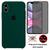 Kit 2em1 Capa + Película Para iPhone X / XS - Case Silicone Aveludada + Película Privacidade 3D 5D Verde-escuro