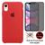 Kit 2em1 Capa + Película Para iPhone XR - Case Silicone Aveludada + Película Privacidade 3D 5D Vermelho
