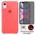 Kit 2em1 Capa + Película Para iPhone XR - Case Silicone Aveludada + Película Privacidade 3D 5D Rosa-coral