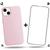 Kit 2em1  Compatível Com iPhone 14 Plus - Capa Capinha Case + Película De Vidro 3D Full Cover Rosa-areia