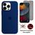 Kit 2em1 Compatível Com iPhone 14 Pro Max - Capa Case Aveludada + Película 3D Full Cover Anti-Espião Azul