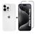 Kit 2em1 Linha Premium Para iPhone 15 Pro Max - Capa Case Aveludada + Pelicula Vidro 3D Full Cover Branco