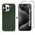 Kit 2em1 Linha Premium Para iPhone 15 Pro Max - Capa Case Aveludada + Pelicula Vidro 3D Full Cover Verde-escuro