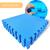 Kit 2m² com 8 Placas Tapete Tatame de EVA de Encaixar Montar Infantil Grosso de 50x50cm 20mm +16 Bordas Azul royal