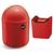 Kit 2pç Cozinha Lixeira 4L Tampa Capacete Dispenser Pia Porta Detergente - Uz Vermelho