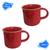 KIt 2x Caneca 320ml Vermelha e Bege Vermelha