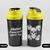 Kit 2x Coqueteleiras Caveira - Shaker de Academia 600ml com Mix Ball Barra Pesada Amarela 600ml