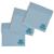 Kit 3 Blocos de Notas Folhas Transparente Adesivo Post It  À Prova D'água Azul Transparente