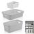 Kit 3 Caixa Organizadora Cube Cesto Armário Roupa Closet - KTE 005 Ou Branco