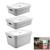 Kit 3 Caixa Organizadora Cube Cesto Com Tampa Roupa Closet Armário - Ou Branco