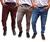 Kit 3 calça basica tradicional elastano varias cores moda masculina Jeans media, Caqui, Marrom escuro
