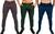 Kit 3 calça jeans masculina slim caqui bordô skinny lançamento eporium black Marrom, Verde musgo, Azul marinho
