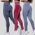 Kit 3 Calça legging Academia Levanta Bumbum fitness Chumbo, Vermelho, Cinza