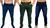 Kit 3 calça masculina slim com lycra caqui bordo marrom skinny Azul marinho, Verde musgo, Jeans