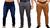 Kit 3 calça masculina slim com lycra caqui bordo marrom skinny Jeans, Cinza, Caramelo