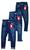 kit 3 calça meninas jeans infantil juvenil com laycra feminina de 4 a 16 anos Azul aço