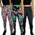 Kit 3 Calças Femininas Legging Justas Cós Cintura Alta Estampas Sortidas Suplex PP ao Plus Size Estampas sortidas