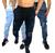 kit 3 calças jeans masculina jogger branca rasgada com lycra Preto, Rasgado, Jeans, Escuro, Rasgado, Claro, Rasgado