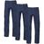 Kit 3 Calças Jeans Masculina Tradicional Para Trabalho Reforçada Azul