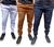 Kit 3 calças jogger jeans e sarja  masculino com elastano a pronta entrega varias cores Azul marinho, Marrom caramelo, Branco, Lisa