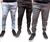 Kit 3 calças jogger jeans e sarja  masculino com elastano a pronta entrega varias cores Cinza, Preto, Rsg, , Delaver, Rsg