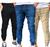 Kit 3 Calças Jogger Jeans e Sarja Várias Cores Masculina Linha Premium Slim Fit Preto, Jeans, Bege
